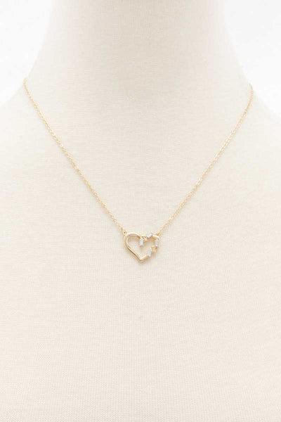 Heart Rhinestone Necklace